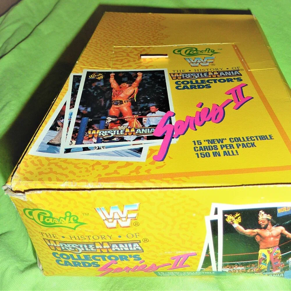Classic WWF Wrestlemania Series II 34 sealed packs & box vintage wrestling cards